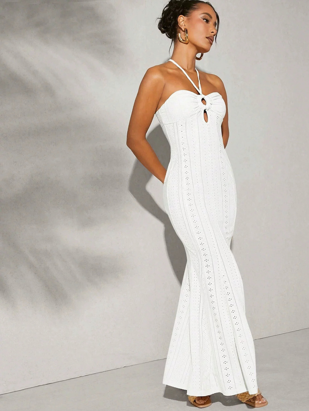 ZARA Spring Summer Elegant Halter Neck High Waist Slim Fit Mermaid Long Dress